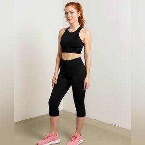 Victoria's Secret Black Bejeweled Leggings with Zippered Pocket